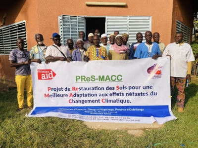 la formation des GRA du Mardi 04 Fevrier 2025 à Nagreongo sur la gestion des conflits dans le cadre du PReS MACC .  Crédit photo : Diobass Ecologie et Société